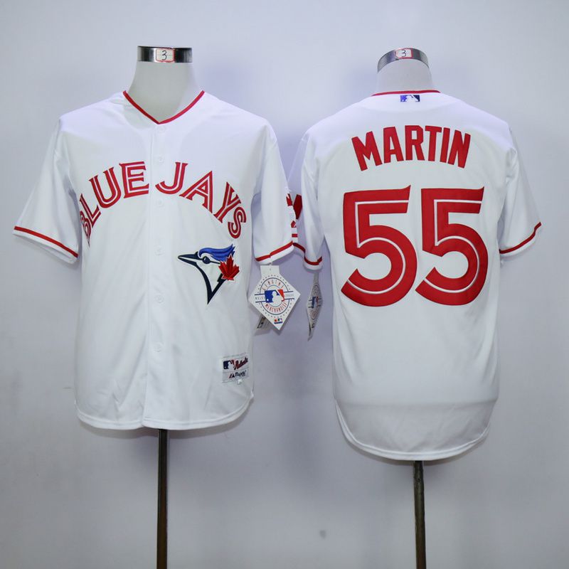 Men Toronto Blue Jays 55 Martin White red MLB Jerseys